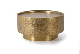 GINER Y COLOMER Table basse en aluminium et bronze doré